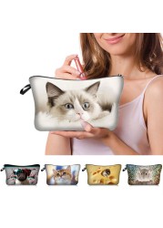 3D Pug Dog Printed Cosmetic Bags Dogs Cute Pattern for Makeup Bag Organizer Necessities Women Travel Woman Small Handbag