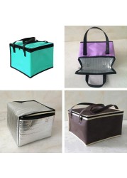 Foldable Large Cooler Bag Portable Food Cake Insulated Bag Aluminum Foil Thermal Box Waterproof Ice Package Lunch Box Delivery Bag