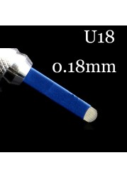 50pcs Microblading 0.18mm Tebori Blades Permanent Tattoo Needles Makeup Needles 7 9 12 14 17 21 Manual Eyebrow Blades