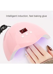 54W 18 Led Lights Nail Dryer UV Curing Lamp Nail Polish Gel Ice Povision Varnish Lamp Auto Sensor Nail Art Manicure Tool