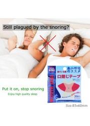 30pcs Anti Snoring Oral Tape Sleeping Strip Snore Stopper Nose Lip Stickers Paste Better Nose Breath Improve Night Sleep