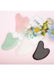 Gua Sha Massager Facial Scraping Rose Quartz Slab Beauty Rose Natural Stone Jade Skin Care Chin Lifting Firming Lifting