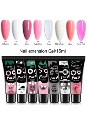 Mobray 5/2pcs Set Poly Nail Gel Extension Polygels Set Manicure Acrylic Gel Varnish Set 15ml Polygels Poly Nail Kit Nail Set