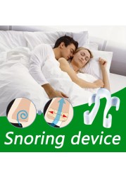 1/4pcs Magnetic Silicone Anti Snoring Stop Snoring Nose Clip Sleep Tray Sleep Help Sleep Apnea Protect Night Device