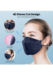 Cubrebocas KN95 FFP2 Mascarillas FPP2 Mascherina FFPP2 Mask Security Protection 4 Ply Mascara KN95 Adult Masks KN 95 ffp2fan