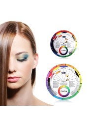 New Professional Paper Card Design Colors Mixing Ink Wheel Round Guide Chart Rotating Center Circle Tattoo Nail Pigment