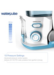 Waterpulse-Water Flosser V300G, Oral Irrigator 5 Pieces, Electric Cleaner, Oral Hygiene Dental Floss 800ml, Cleaning With Water