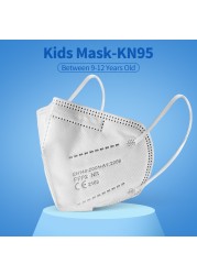 5-100pcs Mascarillas ffp2fan Children's Mask Reusable Filter 5 Ply Masks Kids Protective Earloops Mask masques ffpp2 enfants ce