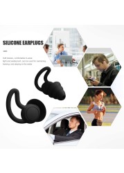 Silicone Sleep Ear Plugs Sound Insulation Ear Protection Earplugs Anti-noise Plugs For Travel Soft Silicone Noise Reduction