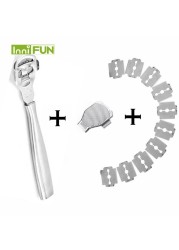 New Peach Wood Foot Skin Shaver Corn Cuticle Cutter Remover Rasp Pedicure File Foot Callus 10 Blades Foot Care Tool