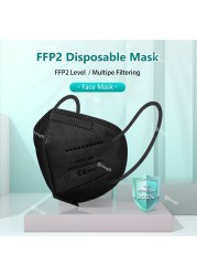 Adult Masks FFP2 Mascarillas Negras KN95 Face Mask FPP2 approved 5 ply black mask ffp2mask ffp2reuse zable mask ffp3 masque CE