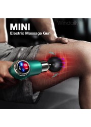 Mini LCD Massage Gun 32 Speed ​​Touch Screen Deep Tissue Percussion Muscle Massager Mini Fascial Gun Pain Relief Body Massage