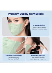 10-100pcs KN95 Masks Mascarillas Colores ffp2fan face mask FPP2 approved masque FFP 2 Mascarilla FPP2 homology ada 4 ply adult