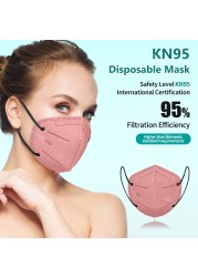 10-100pcs FFP2mask CE 5 Layers Morandi KN95 Face Mascarilla FPP2 Homologada Mascherina FFPP2 Approved FFP2 Maske Mask FFP3 FP2