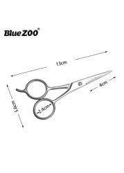 Bluegarden Big Ring Nose Scissors Hair Beard Beard Eyebrow Stainless Steel Beauty Scissors Silver Color Gift For Dad