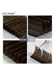 Abonnie - Individual Eyelashes Extensions, Luxurious False Eyelashes, 8-15 Mink Hair Blends, Dark Color, Professional
