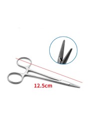 Stainless steel needle holder thick and thin double eyelid needle 12.5cm surgical needle holder