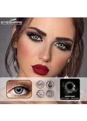 Ishihair Natural Colored Lenses For Eyes 2pcs Annual Blue Eyes Colored Lenses Beautiful Makeup Contact Lenses