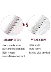 Sharp Stem Pre-made Size Fans Narrow Pointed Base Pre-made Fan 10D 400 Fans Eyelash Extensions Professional