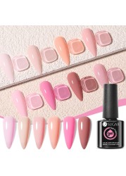 UR SUGAR 7ml Nude Pink Color Gel Nail Polish Glass Bottle Spring Summer UV LED Gel Varnish Manicure Semi Permanent Nail Art