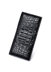 Genuine Crocodile Genuine Leather Wallet Men Black/Brown Business Card Holder Wallet for Men Long Wallet Quality Money Card Bag