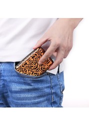 Aluminum Credit Card Holder Zebra Pattern Wallet Men Women Metal Wallet Case Credit Card Business Case Wallet