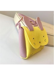 Girls PU Coin Purse Clutch Bag Cute Wallet Kids Rabbit Shoulder Bag Money Pouch Purse Kids Clutch Bag Baby Girls Wallet pochette