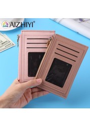 Fashion Women Cat Printing Credit Card ID Card Multi Slot Card Holder Ladies Casual PU Leather Small Coin Purse Wallet Case