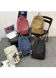 Fashion Canvas Women School Bags School Bags For Teenage Girls High Quality Solid Color Backpack Women Travel Book Bag