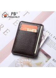 Small Wallet Wallet Casual Leather Card Holder Men PU Litchee Style Vintage Card Holder Women Solid Color Small Wallets