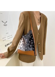 Women Bag Fashion Silk Printing Shoulder Shopping Bag Casual Female Bag Large Capacity Luxury Shopping Bag Designer Handbags