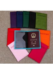 New Fashion PU Women's Passport Holder Couple Models Girls Passport Cover Unisex Card Case Man Card Holder