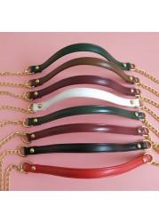 120cm Shoulder Bag Straps PU Leather Metal Chain Handbag Handle for Women Handbags Chain Strap Replacement Bag Accessories