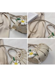 Ribbon flower Bohemia PU material set for phone coin handbag bag sewing DIY 0052