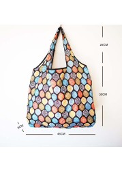 Reusable Shopping Bag Foldable Eco-friendly Polyester Bag Large Capacity Shopping Bag Grocery Bags Foldable Shopping Bag Handbags