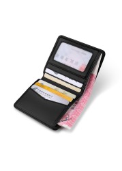 Williaampolo 100% Genuine Leather Men Wallet RFID Card Holder Wallets for Man Slim Small Wallet Small Money Bag Male Purses