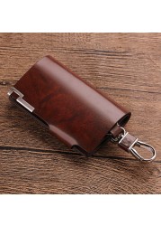 Williapolo Fashion Cowhide Leather Pillow 6 Rings Key Holder Unisex Solid Wallet PL176112