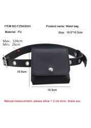 Fashion Women Waist Pack Poly Pack Fanny Pack Gift Women Simple Belt Bag Phone Chain Bags For Lady Casual Pack Female Purse Black