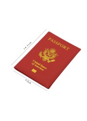 PU Leather Passport Cover Vintage American Covers Card Holder Organizer Bag Travel USA