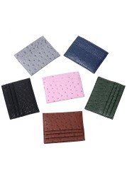 Customized Hot Sales Card Holder Men Women Ostrich/Crocodile/Python/Snake PU Leather PU Wallets Small Card Holder Bag Card Holder