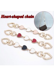 1pc Heart-shaped Bag Extension Chain Strap Handbag Shoulder Strap All-match Bag Accessories with Hanging Buckle Exquisite Decor