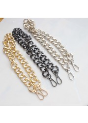 30/60/100cm Replacement Thick Metal Chain Aluminum Bag Handbag Strap Handle Silver Gold Black DIY Hardware Bag Accessories