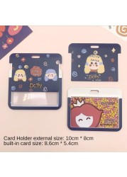 New Women Card Holder Lanyard ID Badge Card Holders Girls Cute Bear Bank Certificate Photocard Name Card Cover Female