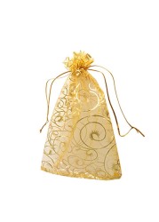 100pcs Fashion Organza Bags Nice Jewelry Packaging Bags Wedding Christmas Gift Pouches Bag 9x12cm