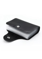 Fashion PU Leather 24 Bit ID Card Holder Multifunctional Business Bank Card Case Men Women Credit Passport RFID Wallet Bag Wallet