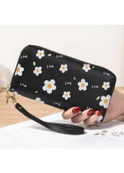 Women Lady Wallets Flower Long Zipper Coin Purse Cards Holder Woman Bags Purse Purse Purse Clutch Money Wristlet