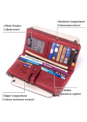 Fashion Women Leather Wallet Long Wallet Card Holder Rfid Genuine Leather 100% New Collection