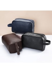 LAYRUSSI Fashion PU Cosmetic Bag Hand Wash Bag Portable Men Women Storage Bag Travel Cosmetic Supplies Lipstick Beauty Makeup Bag