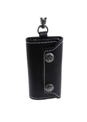 Leather Housekeeper Zipper Card Case Men Women Car Key Key Holder Organizer Fashion Money Bag Wallets