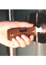 الذكية مدبرة المنزل مفتاح صغير محافظ خشبية EDC الرجال سيارة مفتاح حامل تصميم جديد DIY بها بنفسك منظم جيوب حقيبة سلسلة مفاتيح محفظة مفتاح كليب